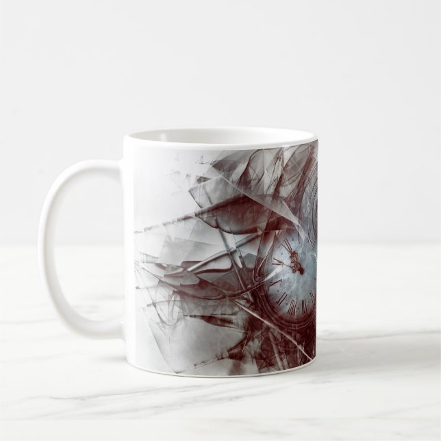 Caneca De Café Relógio surreal de fantasia (Esquerda)