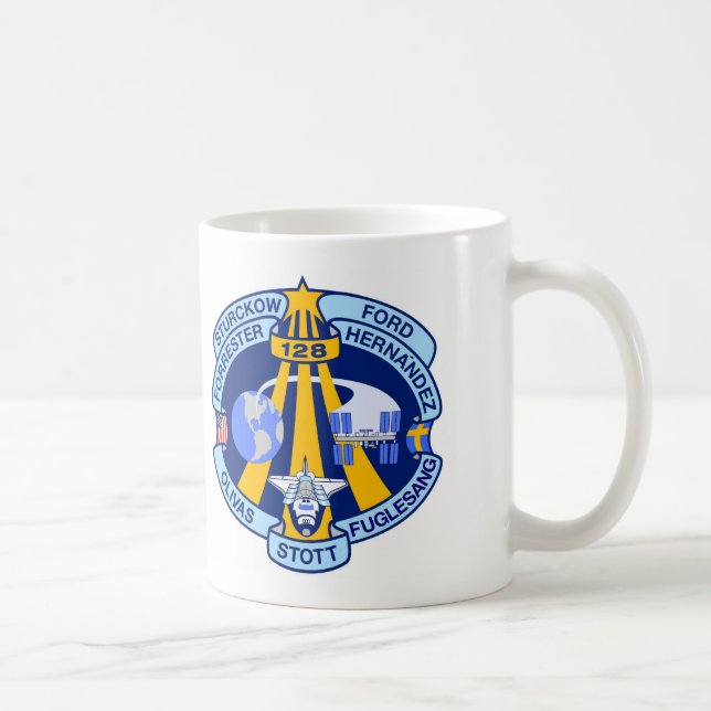 Caneca De Café Remendo da missão STS-128 (Direita)