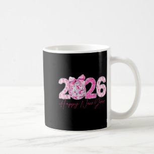 Caneca De Café Remendo de Bola de Discoteca Feliz Ano Novo 2026