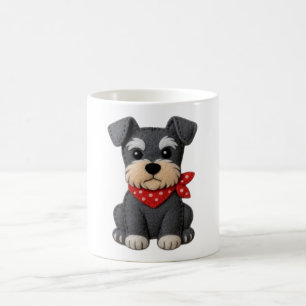 Caneca De Café Remendo de Cachorro Schnauzer