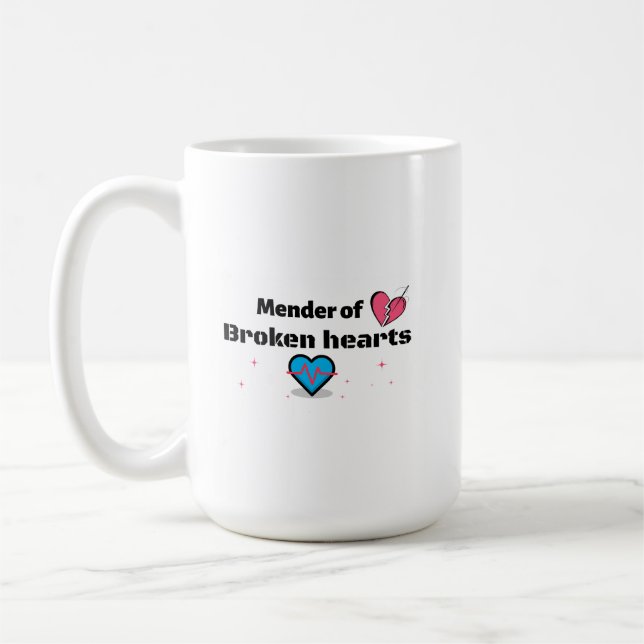 Caneca De Café Remerente de Corações Quebrados (Esquerda)
