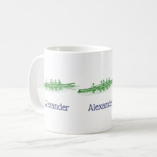 Caneca De Café Remo Verde Remadores Equipa Desportos Aquáticos