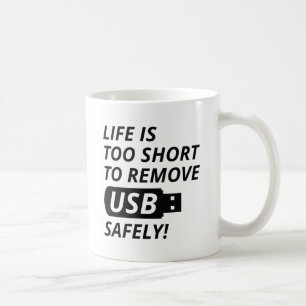 Caneca De Café Remova o USB com segurança