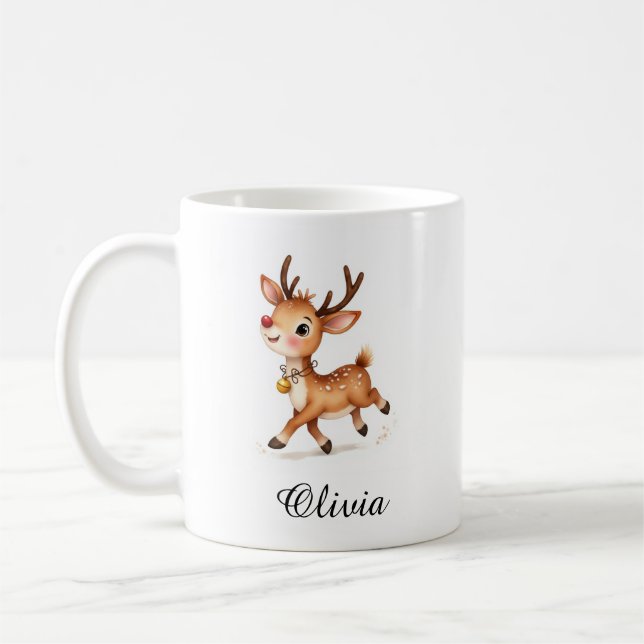 Caneca de Café Rena com Nome Personalizado - Perso (Esquerda)