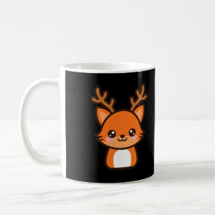Caneca De Café Rena Raposa Natal Adorável