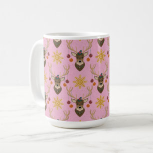Caneca De Café Renas Festivas