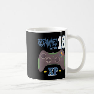 Caneca De Café Renascido Com 18 Xp Video Gamer Aniversário De 18