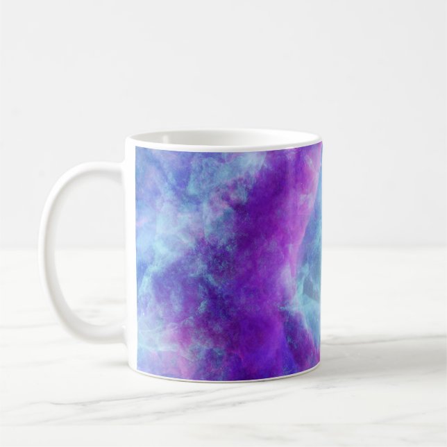Caneca De Café Renderização de Abstrato de Risco de Espaço Cósmic (Esquerda)