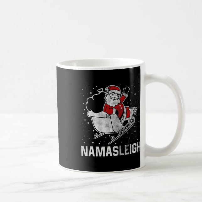 Caneca De Café René de Namasleigh Santa Claus Enviando Presente (Direita)