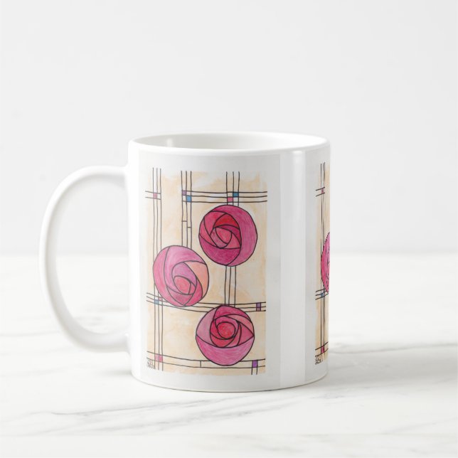 Caneca De Café Rennie MacKintosh Rosas Mug (Esquerda)
