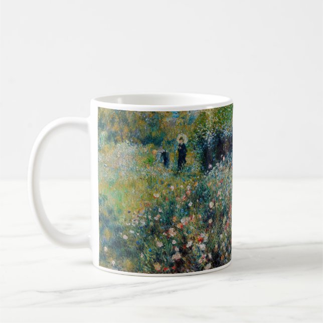 Caneca De Café Renoir - Mulher com Parasol num Jardim (Esquerda)