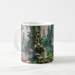 Caneca De Café Renovação Urbana Cidade Pós-Apocalíptica Futurista