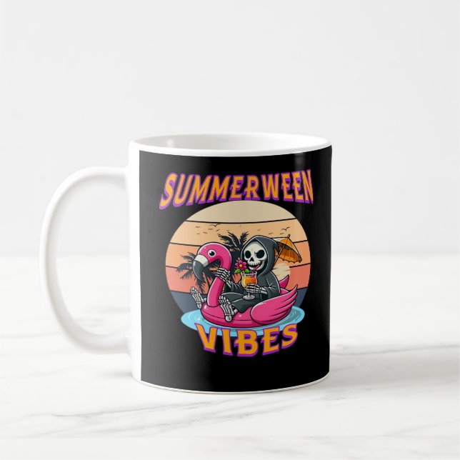 Caneca De Café Reparador Flamingo Float Summerbetween Vibes Grim (Esquerda)