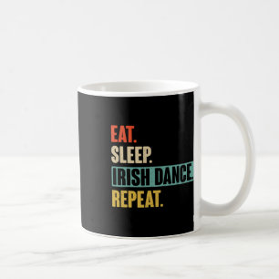 Caneca De Café Repetição da dança Irlandesa do Comedor do Sono - 