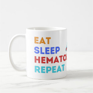 Caneca De Café REPETIÇÃO DA HEMATOLOGIA DO SONO DE COMER - #vid