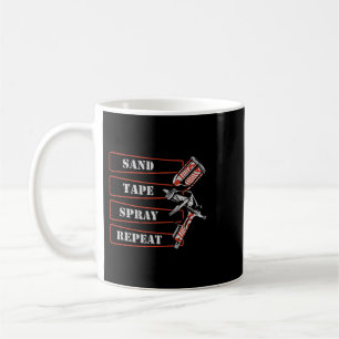 Caneca De Café Repetição da pulverização de fita de areia para um