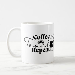 Caneca De Café Repetição de Ensino de Café