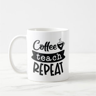 Caneca De Café Repetição de Ensino de Café
