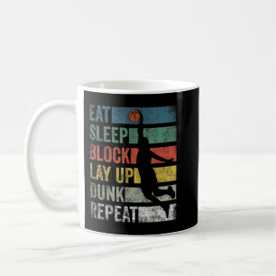Caneca De Café Repetição de T-Shirt no Basquete de Sono