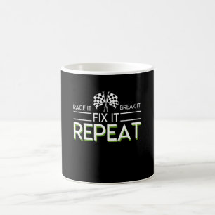 Caneca De Café Repetição do reparo da ruptura da raça que compete