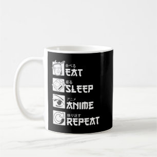 Caneca De Café Repetições De Animes De Sono, Homens De Manga Anim