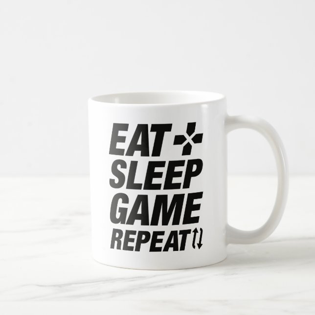 Caneca De Café Repetir Jogo de Sono (Direita)