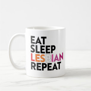 Caneca De Café Repetir Lésbica do Sono