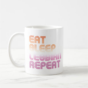 Caneca De Café Repetir Lésbica do Sono