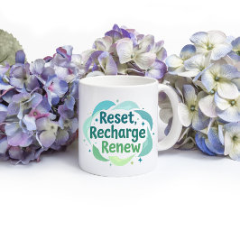 Caneca De Café Repouso, Recarga, Renovar Mug