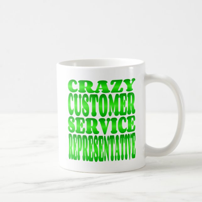 Caneca De Café Representante de atendimento ao cliente louco em v (Direita)