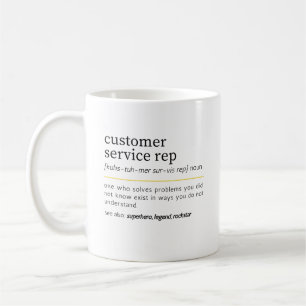 Caneca De Café Representante de Atendimento ao Cliente substantiv