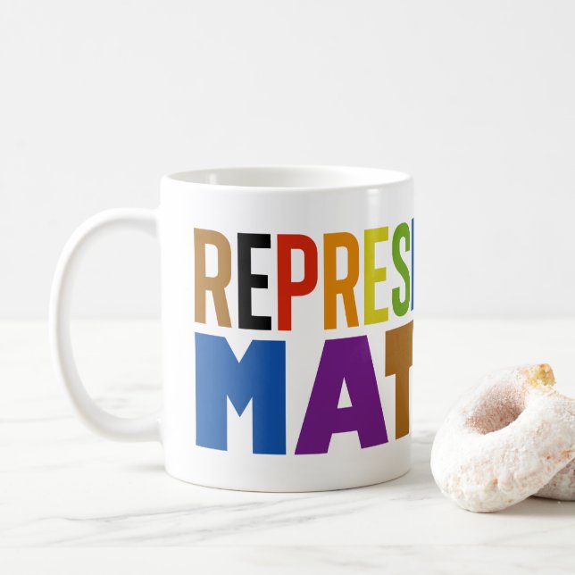 Caneca De Café Representation Matters Rainbow Diversity (Com Donut)