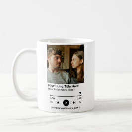 Caneca De Café Reprodutor de Música de Foto Personalizada Present