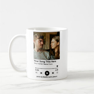 Caneca De Café Reprodutor de Música de Foto Personalizada Present