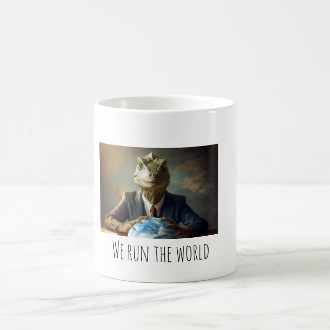Caneca De Café Reptilianos Governam o Mundo (Centro)