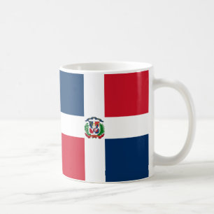 Caneca De Café República Dominicana Bandeira Cerâmica Mug