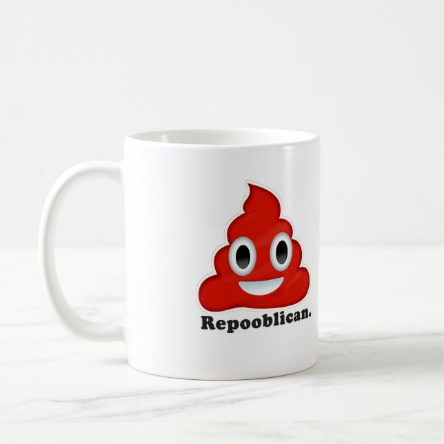 Caneca De Café República Poo Vermelha - (Esquerda)