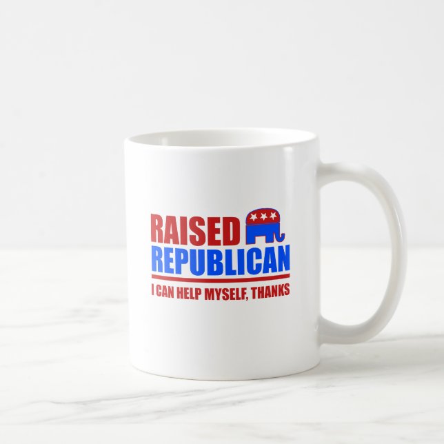 Caneca De Café Republicano aumentado. Eu posso ajudar-se (Direita)