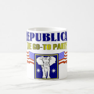 Caneca De Café Republicano, o partido a jogar cartas