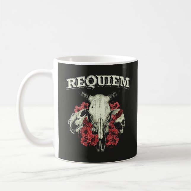 Caneca De Café Requiem - Design de Streetwear góticos (Esquerda)
