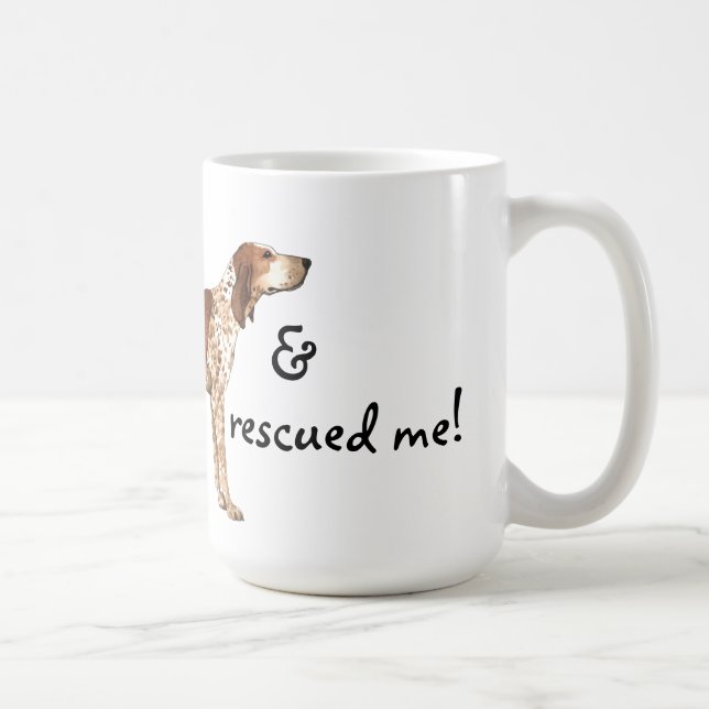 Caneca De Café Resgate do American English Coonhound (Direita)