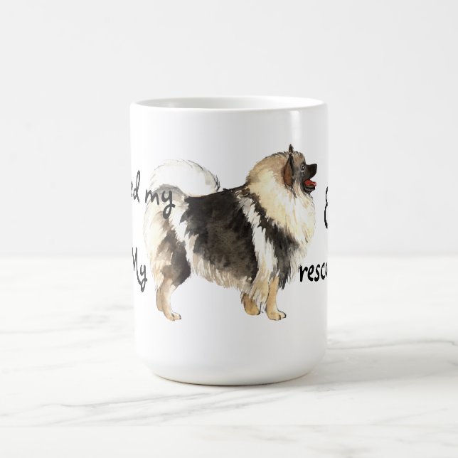 Caneca De Café Resgate Keeshond (Centro)