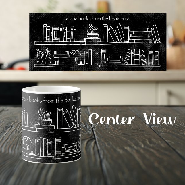 Caneca De Café Resgate livros da livraria" (Criador carregado)