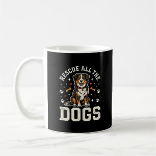 Caneca De Café Resgate Todos Os Cães Vintage Cão