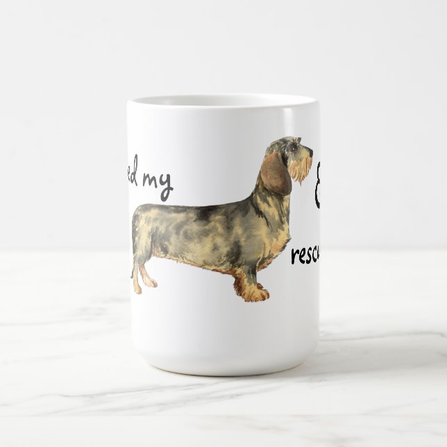 Caneca De Café Resgate Wirehaired Dachshund (Centro)