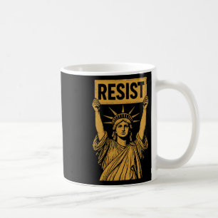Caneca De Café Resista Estátua da Liberdade Rebelde Protesto Cont