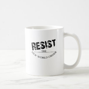 Caneca De Café Resista o ordem mundial novo