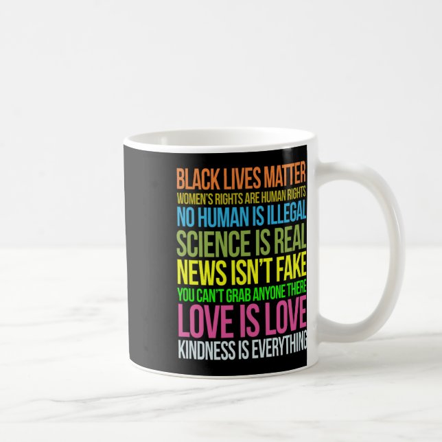 Caneca De Café Resiste A Bondade Da Camisa É Tudo Que Vive Negro (Direita)