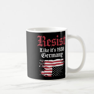 Caneca De Café Resiste como se fosse a bandeira dos EUA de 1938