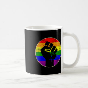Caneca De Café Resistência à força do arco-íris lésbica Gay Lgbt 